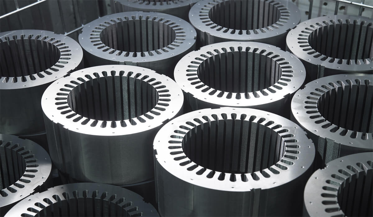 Electrical motor stampings and stator laminations